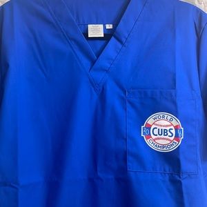 Cubs 2016 champs scrub top 1 small, 1 medium
